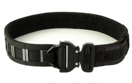 GBRS Group, Assaulter Belt System, 20 Molle Sections, 1.75" Cobra Buckle with D-Ring, 1.5" Nylon Scuba Webbing Construction, Black - MEDIUM