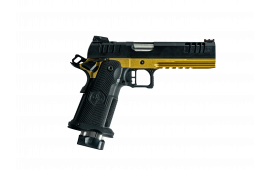Great Lakes Firearms GL1911DS-9FSS G-GLD 1911DS Synergy 5" barrel, 20rd Magazine, Black Slide, Gold Frame