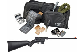 Henry Survival Rifle Survival Pack .22 LR 8rd Mags (2) 16.125" Barrel Black with Bag Fire Steel Life Straw Folding Knife