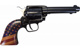 Heritage Mfg Rough Rider Small Bore Single .22LR 4.75" Blued, Antiqued US Flag Pattern Grips - R22B4GOLDUSA