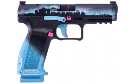 Canik Mete SFT Miami Nights (Black) Signature Series 9mm Semi-Auto Pistol, 4.47" Barrel,1-18 Round & 1-21 Rd Mag, Optics Plates, Case, Etc - HG7609-N