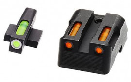 HiViz EZN321 LiteWave H3 Set 3-Dot Tritium with LitePipe Technology Green Front & Rear Black Frame for S&W M&P Shield EZ380
