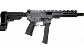 Battle Arms Xiphos 9P Semi-Automatic AR-15 Pistol W/ SB Tactical SBA3 Adjustable Brace 8" Barrel 9mm 33rd - Combat Grey Cerakote Finish - XIPHOS-004