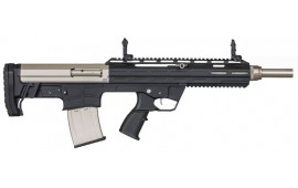 Tokarev TBP-12M - Semi-Auto Bullpup Shotgun,18.5" Barrel, 12 Gauge, 5 Round Mag, Folding Sights, 2 3/4 & 3" - Tsunami Nickel Finish 