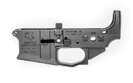 Griffin Armament MK2 Ambi Stripped AR-15 Lower Receiver - Ambidextrous Controls - Flared Magwell - Anodized Black - MK2AL  