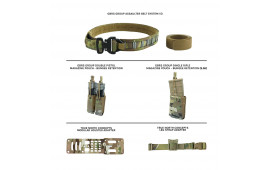 GBRS Group Assaulter Belt Bundle - Includes  Inner/Outer Belt, 1 Rifle Mag Pouch, Double Pistol Mag Pouch, True North Concepts Adapter w/ Leg Strap - MULTICAM