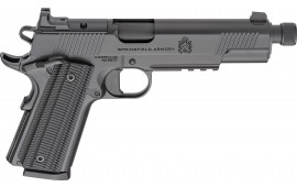 Springfield Armory 1911 Operator AOS Threaded, .45ACP, 8+1, 5.75" Barrel, Black Cerakote, Optic Ready Carbon Steel Slide, VZ G10 Grip - POT9240AOS
