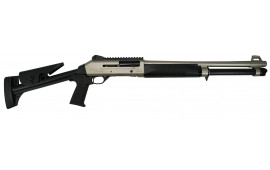 Ermox X-Defense Semi Auto M-4 Type Tactical Shotgun, 12 Ga, Gas Piston Operated, 5+1, 18.5" Bbl, Fiber Optic Front Sight, Choke Tubes, Marine Finish, 