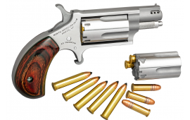 North American Arms .22 Magnum / 22LR Revolver, 1.125" Rosewood Stainless - 22MSCP 