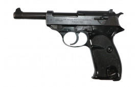 Walther P38 Pistol, Post War Aluminum Frame 4.9" Barrel, 9mm, Military Surplus, Good / VG Condition, 8 Round Mag, C&R Eligible - MFG # HG7653A-G