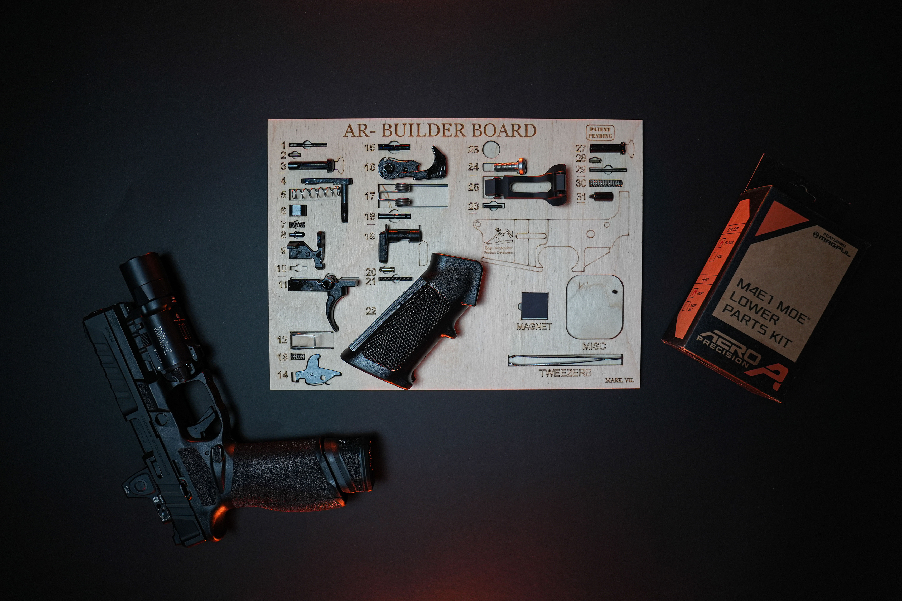 AR Builder Board, AR-15 Parts Assembly Guide