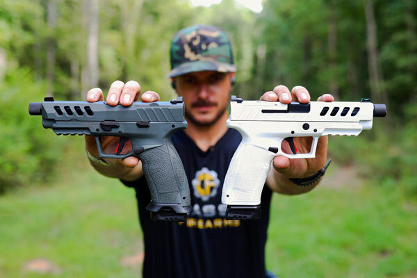 Clint holding the PX9 Special Addition in Space White and Night Stalker Gray